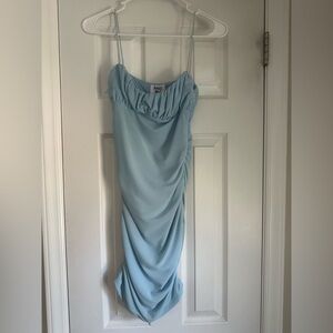 Princess Polly Light Blue Ruched Midi Dress